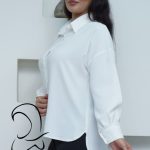 شومیز یقه مردانه سفید مجلسی (2)