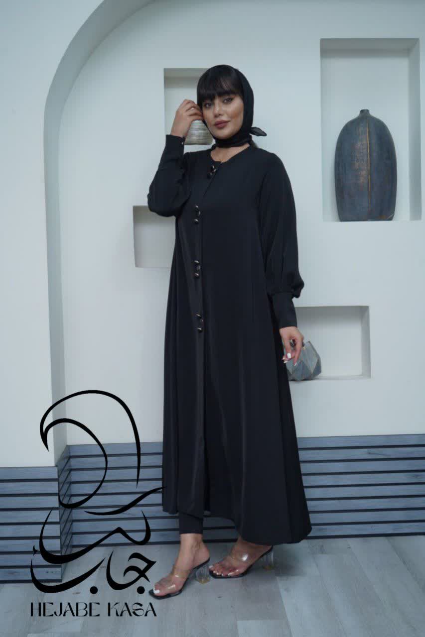 مانتو عبایی مدل جلو باز (2)