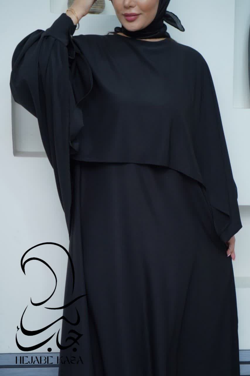 مانتو عبایی مدل شنلی (2)