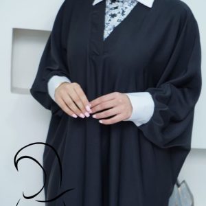 مانتو عبایی مدل یقه دار (1)