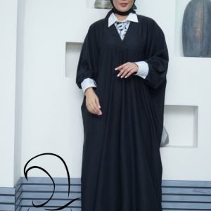 مانتو عبایی مدل یقه دار