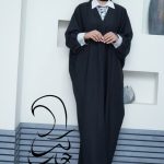 مانتو عبایی مدل یقه دار (3)