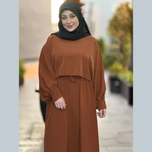 عبا مدل باران قهوه ای بلوطی